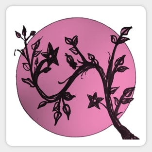 Cherry Blossom Moon Sticker